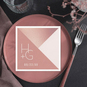 Modern Minimalist Geometric Wedding Napkins