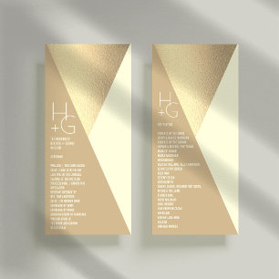 Modern Minimalist Geometric Wedding Program