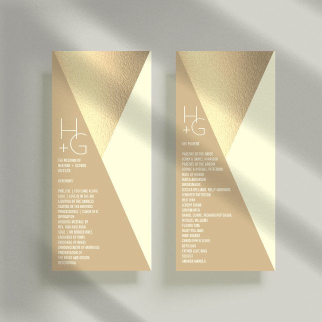 Modern Minimalist Geometric Wedding Program (Creator Uploaded)