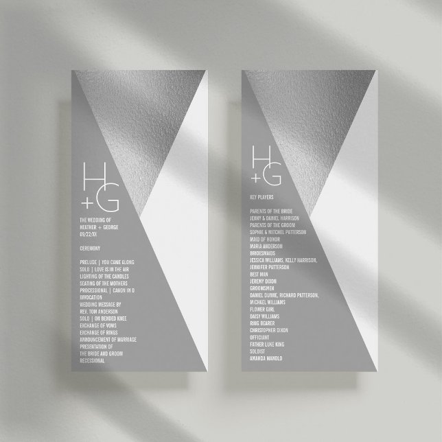 Modern Minimalist Geometric Wedding Program (Creator Uploaded)