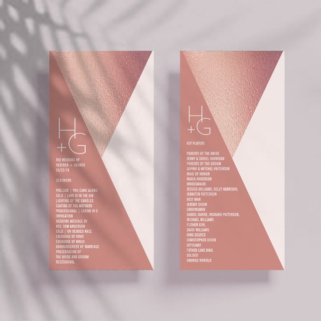 Modern Minimalist Geometric Wedding Program (Creator Uploaded)