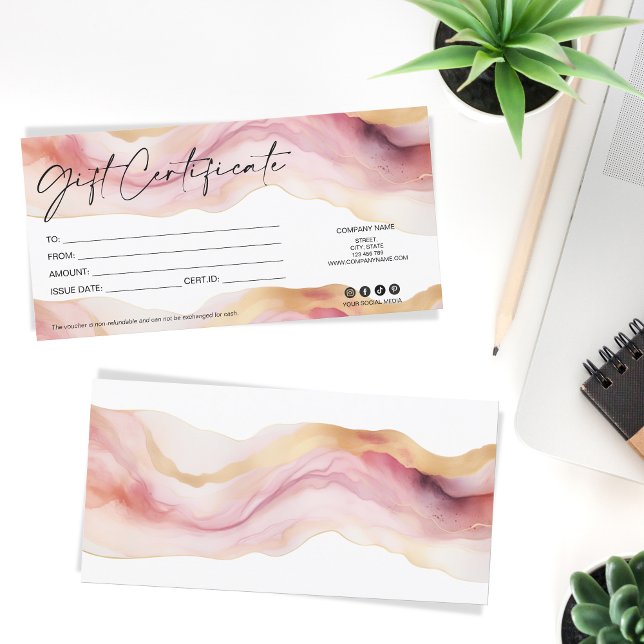 modern minimalist gift card certificate add logo (Creator Uploaded)