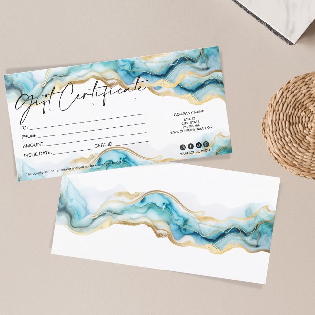 modern minimalist gift card certificate add logo (Creator Uploaded)