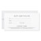 Modern minimalist gift certificate