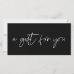 Modern minimalist gift certificate