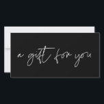 Modern minimalist gift certificate<br><div class="desc">Create a simple and elegant gift certificate for your business. Fully customizable with your company name and contact info,  and your favorite colors for the text or the background. Suitable for any professional field,  such as hair stylist,  beauty salon or makeup artist.</div>