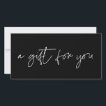 Modern minimalist gift certificate<br><div class="desc">Create a simple and elegant gift certificate for your business. Fully customizable with your company name and contact info,  and your favorite colors for the text or the background. Suitable for any professional field,  such as hair stylist,  beauty salon or makeup artist.</div>