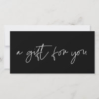 Modern minimalist gift certificate