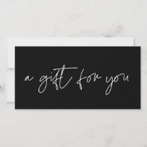 Modern minimalist gift certificate