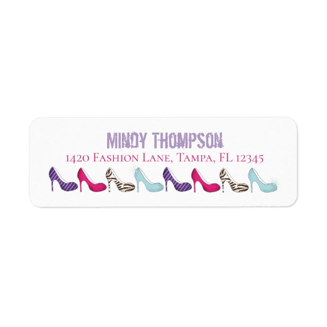 Modern Minimalist Girls Chic Fashion Shoes  Label (Front)