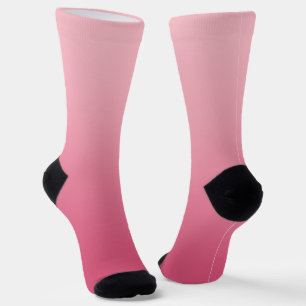 Modern Minimalist Girly Pink Gradient Socks