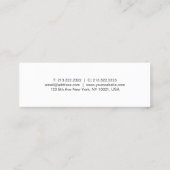 Modern Minimalist Glam Creative Clean Template Top Mini Business Card (Back)