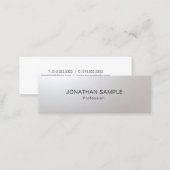 Modern Minimalist Glam Creative Clean Template Top Mini Business Card (Front/Back)