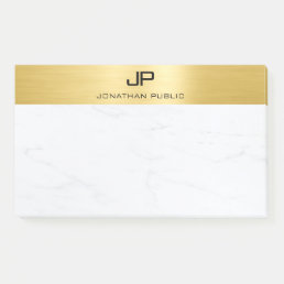 Modern Minimalist Gold And Marble Template Post-it Notes