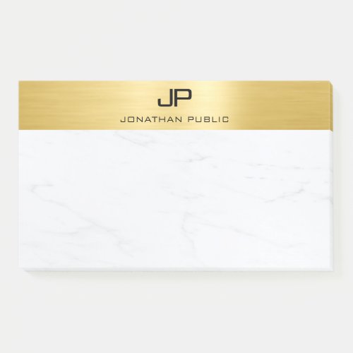 Modern Minimalist Gold And Marble Template Post_it Notes