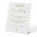 Modern Minimalist Gold Audio Guestbook Sign