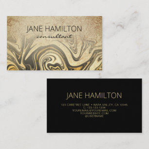 Modern Minimalist Gold Business Card