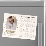 Modern Minimalist Gold Christmas Photo Calendar<br><div class="desc">Celebrate the holiday season with this elegant and minimalist Christmas Calendar. Featuring a modern arch design with gold accents, this Calendar is perfect for showcasing your family photo. The simple yet stylish design is perfect for sending warm wishes to friends and family. Personalize it with your own photo and names...</div>