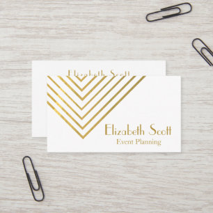 Modern Minimalist Gold Geometric Design Business Card
