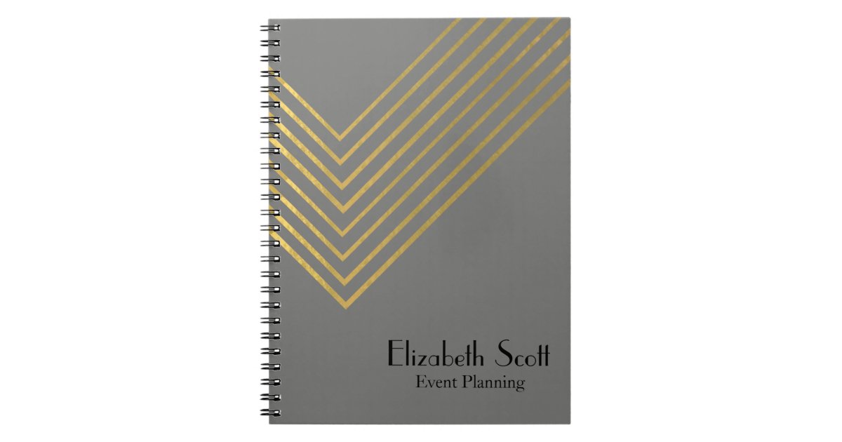 Modern Minimalist Gold Geometric Design Journal Notebook Zazzle Com