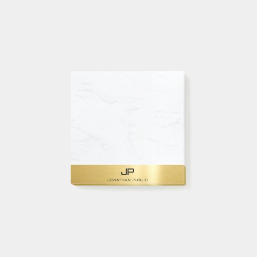 Modern Minimalist Gold Marble Elegant Template Post_it Notes