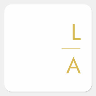 Modern Minimalist Gold Monogram Envelope Seals