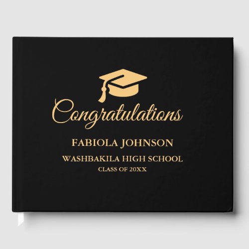 Modern Minimalist Gold Script Graduation