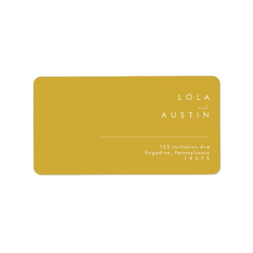 Modern Minimalist Gold Wedding RSVP Address Labels