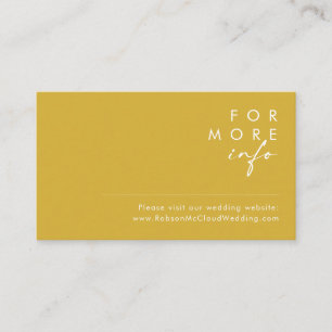 Modern Minimalist Gold Wedding Website Card