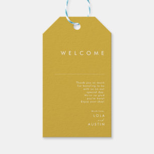 Modern Minimalist Gold Wedding Welcome Gift Tags