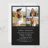 Modern Minimalist Grad 4 PHOTO Graduation Party Invitation | Zazzle