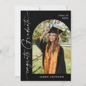 Modern Minimalist Grad 4 PHOTO Graduation Party Invitation | Zazzle