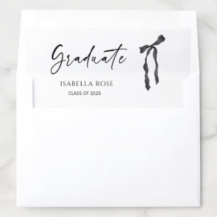 Modern Minimalist Grad Bow Modern Graduation Envelope Liner