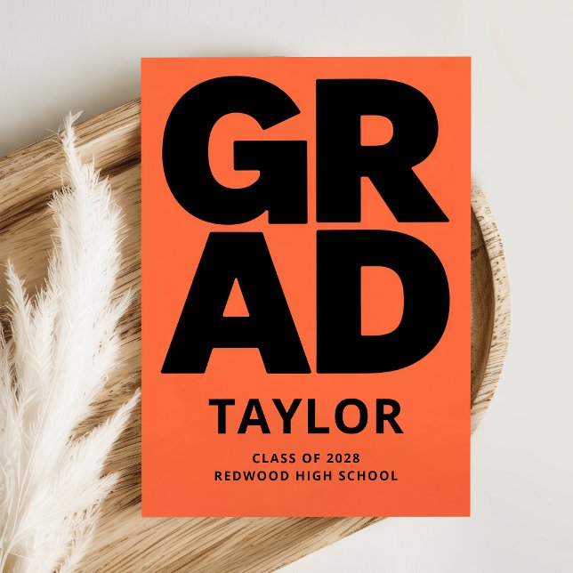 Modern Minimalist Grad Graduation Announcement Postcard (Creator Uploaded)