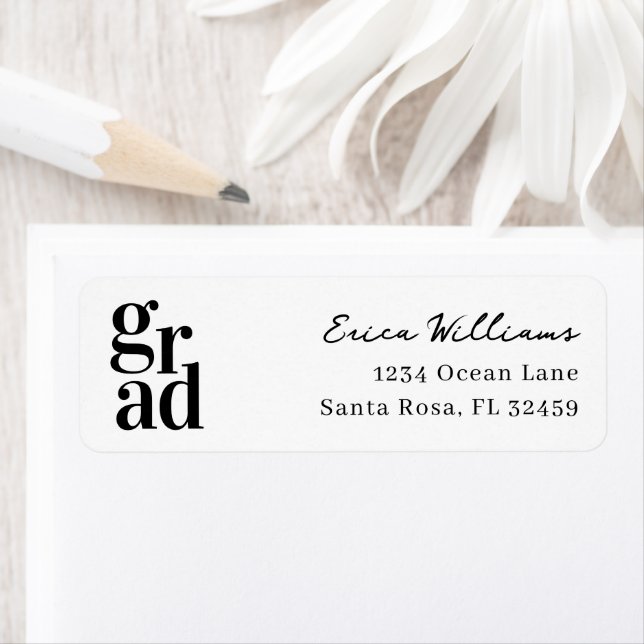 Modern Minimalist Grad Script Label (Insitu)