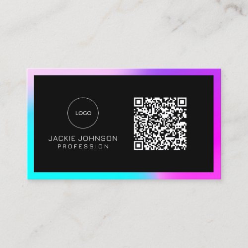 Modern minimalist gradient blue purple  business card