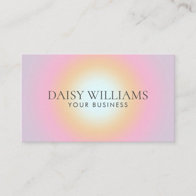 Modern Minimalist Gradient Business Card (Front)