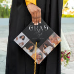 Modern Minimalist | Graduation 5 Photo Cap Topper<br><div class="desc">You've earned it - so why not show it off!! This grad cap topper can be personalized with your name, school, graduating year and your own photo(s). Leave a lasting impression with this stunning personalized design. The perfect keepsake for your graduate. Add your choice of personalization. Change the background color...</div>