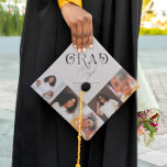 Modern Minimalist | Graduation 5 Photo Graduation Cap Topper<br><div class="desc">You've earned it - so why not show it off!! This grad cap topper can be personalized with your name, school, graduating year and your own photo(s). Leave a lasting impression with this stunning personalized design. The perfect keepsake for your graduate. Add your choice of personalization. Change the background color...</div>