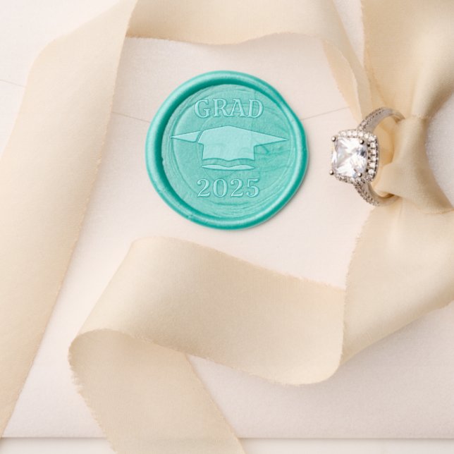 Modern Minimalist Graduation Cap Class Year Wax Seal Stamp (Insitu (Wedding))
