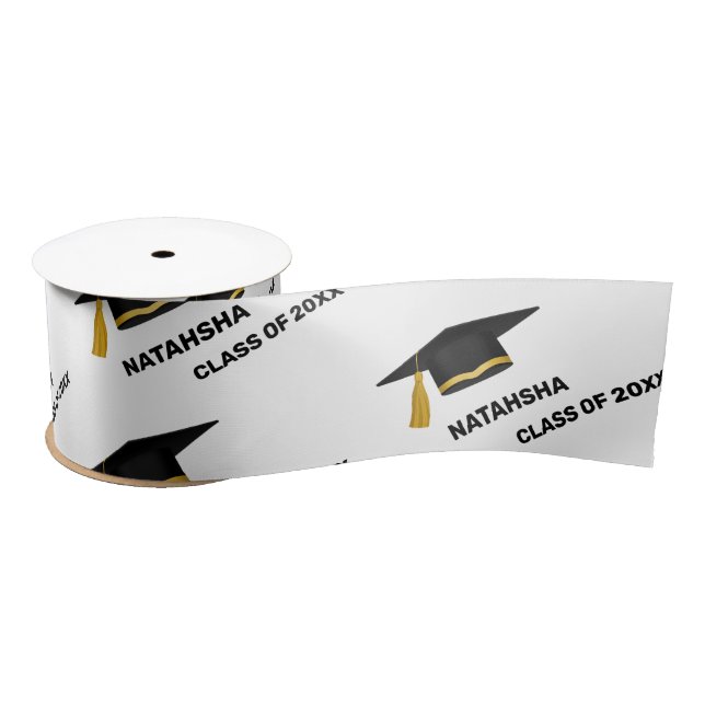 Modern Minimalist graduation celebration Satin Ribbon (Spool)