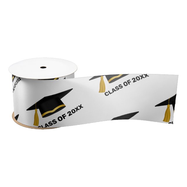 Modern Minimalist graduation celebration Satin Ribbon (Spool)