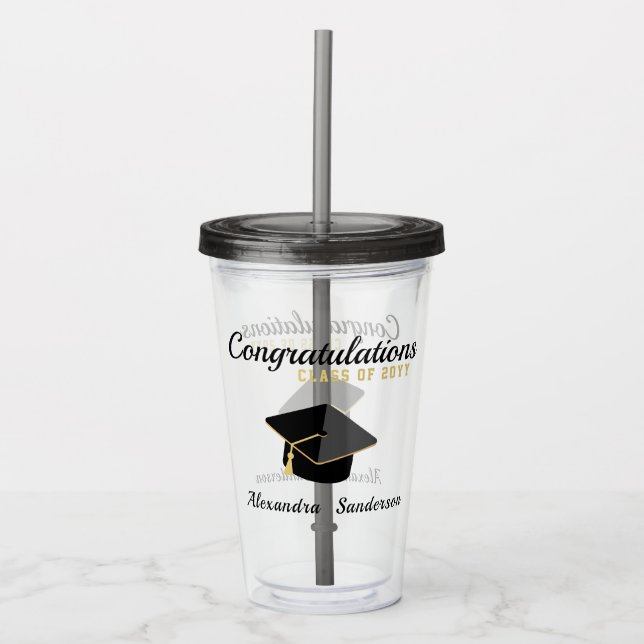  Modern Minimalist Graduation class of 2023  Glass (Front)
