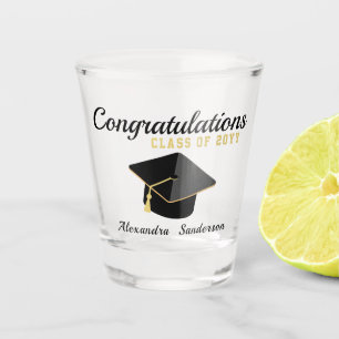 Modern Minimalist graduation class of 2023 Shot Glass