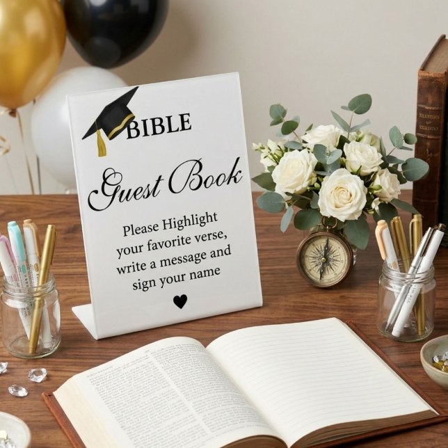 Modern Minimalist Graduation My next Chapter start Pedestal Sign (Creator Uploaded)