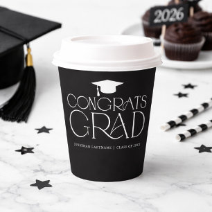 Modern Minimalist Graduation Paper Cups