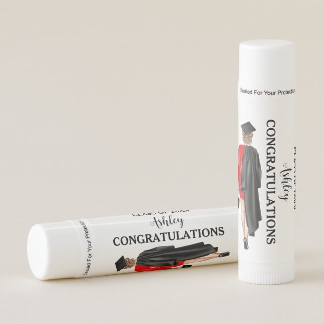 Modern Minimalist Graduation Party Favors  Lip Balm (Front)