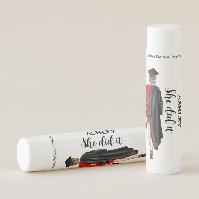 Modern Minimalist  Graduation Party Favors Lip Balm (Front)