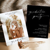 Modern Minimalist Graduation Party Invite