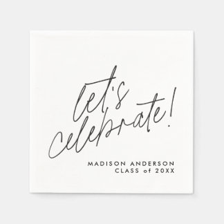 Modern Minimalist Graduation Party Napkins